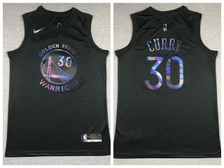 Nike Golden State Warriors #30 Stephen Curry 2021 HWC Jersey Iridescent Black