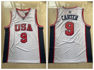 Team USA #9 Vince Carter 2000 Basketball Jersey White