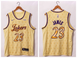 Nike Los Angeles Lakers #23 Lebron James 2021 Jersey Cream