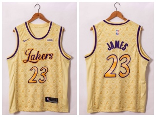 Nike Los Angeles Lakers #23 Lebron James 2021 Jersey Cream
