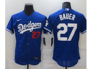 Nike Los Angeles Dodgers #27 Trevor Bauer FlexBase Jerseys Blue