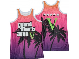 Grand Theft Auto GTA V Pink Basketball Jersey