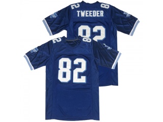 Charlie Tweeder #82 Varsity Blues West Canaan Coyote Jersey Blue