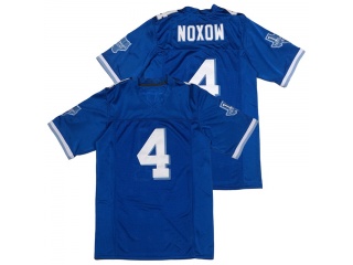 Moxon #4 Varsity Blues West Canaan Coyote Jersey Blue