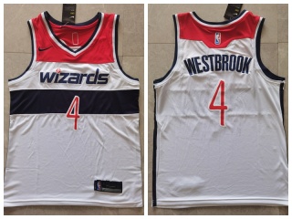 Nike Washington Wizards #4 Russell Westbrook Jersey White