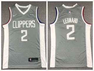 Nike Los Angeles Clippers #2 Kawhi Leonard 2021 Earned Jersey Gray