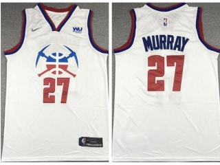 Denver Nuggets #27 Jamal Murray 2021 Earned Jersey White