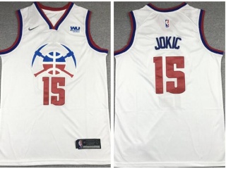 Denver Nuggets #15 Nikola Jokic 2021 Earned Jersey White