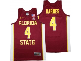 Florida State Seminoles #4 Scottie Barnes Basketball Jersey Red