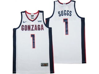 Gonzaga Bulldogs #1 Jalen Suggs Basketball Jersey White