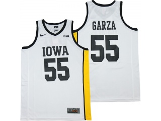 Iowa Hawkeyes #55 Luka Garza Basketball Jersey White