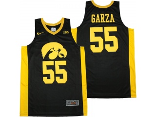 Iowa Hawkeyes #55 Luka Garza Basketball Jersey Black
