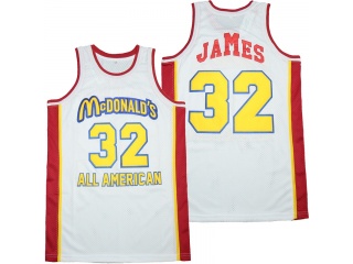 Lebron James #32 McDonald's All American White