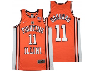 Illinois Fighting Illini #11 Ayo Dosunmu College Basketball Jersey Orange