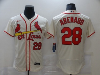 Nike St. Louis Cardinals #28 Nolan Arenado Flexbase Jersey Cream