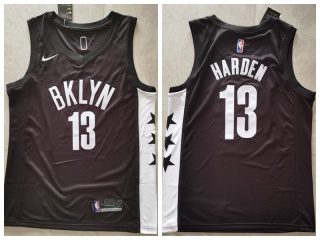 Nike Brooklyn Nets #13 James Harden BKLYN Jersey Black