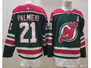 Adidas New Jersey Devils #21 Palmieri Retro Jersey Green