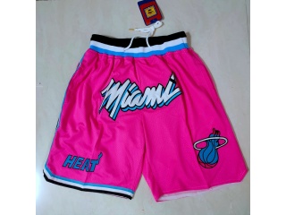 Miami Heat Throwback Shorts Pink City