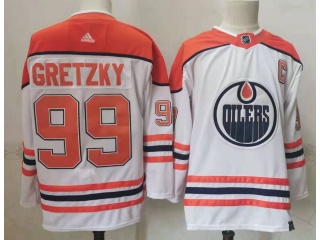 Adidas Edmonton Oilers #99 Wayne Gretzky Retro Jersey White
