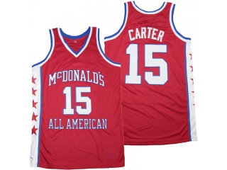 Vince Carter #15 McDonald's All American Jersey Red