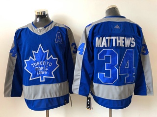 Adidas Toronto Maple #34 Auston Matthews Retro Jersey Blue
