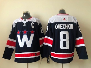 Adidas Washington Capitals #8 Alexander Ovechkin Retro Jersey Blue