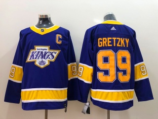Adidas Los Angeles Kings #99 Wayne Gretzky Retro Jersey Purple
