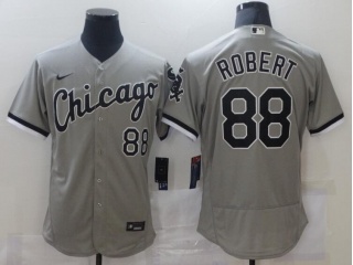 Nike Chicago White Sox #88 Luis Robert Flexbase Jersey Grey