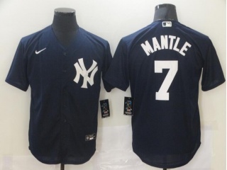 Nike New York Yankees #7 Mickey Mantle Cool Base Jersey Blue