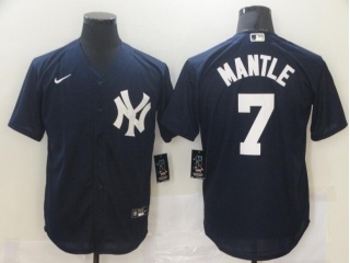 Nike New York Yankees #7 Mickey Mantle Cool Base Jersey Blue 