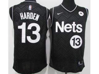 Nike Brooklyn Nets #13 James Harden 2021 Earned Jersey Black