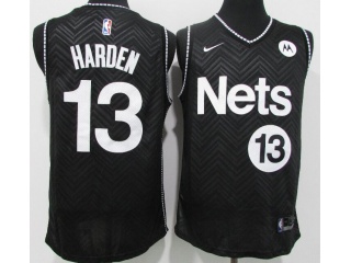 Nike Brooklyn Nets #13 James Harden 2021 Earned Jersey Black 