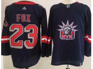 Adidas New York Rangers #23 Adam Fox 2021 Breakaway Jersey Navy Blue