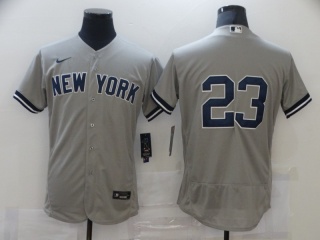 Nike New York Yankees #23 Don Mattingly Without Name Flexbase Jersey Gray