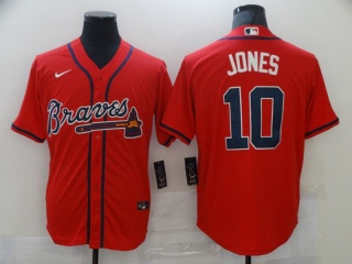 Nike Atlanta Braves #10 Chipper Jones Cool Base Jersey Red