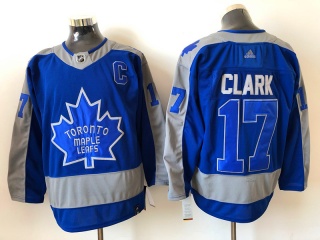 Adidas Toronto Maple Leafs #17 Wendel Clark Retro Jersey Blue