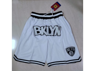 Brooklyn Nets BKLYN Just Don Shorts White BKLYN