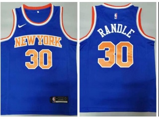 Nike New York Knicks #30 Julius Randle Jersey Blue 