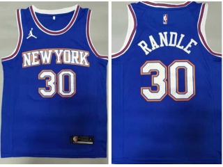 Jordan New York Knicks #30 Julius RandleJersey Blue With White Number