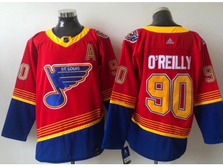 Adidas St.Louis Blues #90 Ryan O'Reilly Retro Jersey Red