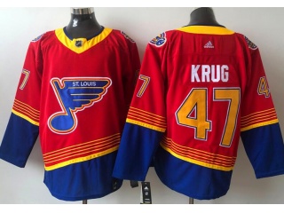 Adidas St.Louis Blues #47 Torey Krug Retro Jersey Red 