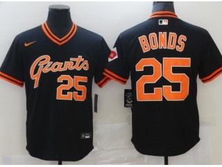 Nike San Francisco Giants #25 Barry Bonds Thrwoback Jerseys Black