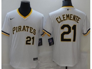 Nike Pittsburgh Pirates #21 Robert Clemente Throwback Jersey White