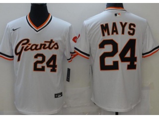 Nike San Francisco Giants #24 Willie Mays Throwback Jersey White