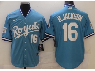 Nike Kansas City Royals #16 Bo Jackson Throwback Jersey Baby Blue