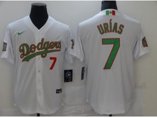 Nike Los Angeles Dodgers #7 Julio Urias Mexico Jersey White