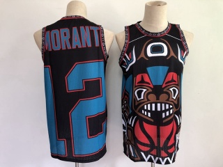 Memphis Grizzlies #12 Ja Morant Mitchell&Ness Big Face Jersey Black