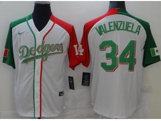 Nike Los Angeles Dodgers #34 Fernando Valenzuela Jersey White 