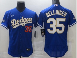 Nike Los Angeles Dodgers #35 Cody Bellinger 2021 Gold Program Flexbase Jersey Blue 