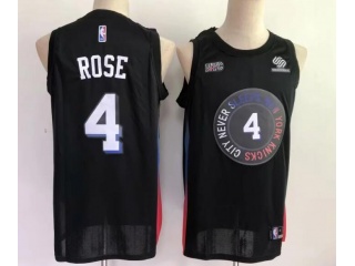 Nike New York Knicks #4 Derrick Rose 2020-21 City Jersey Blue